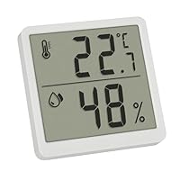 TFA Dostmann Digitales Thermo-Hygrometer Innen, 30.5059.02, Thermometer und Luftfeuchtigkeit, Raumthermometer, für Raumklimakontrolle, Magentisch-zum Stellen, Luftfeuchtigkeitsmessgerät, weiß