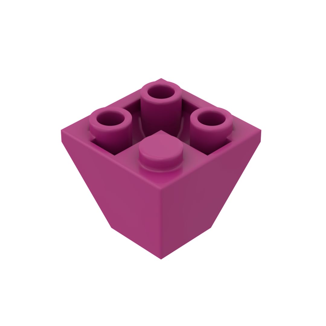 GDS-1040 3676 Slope Brick 2x2 Corner Inverted Slope, Magenta, 50 PCS โ image 1