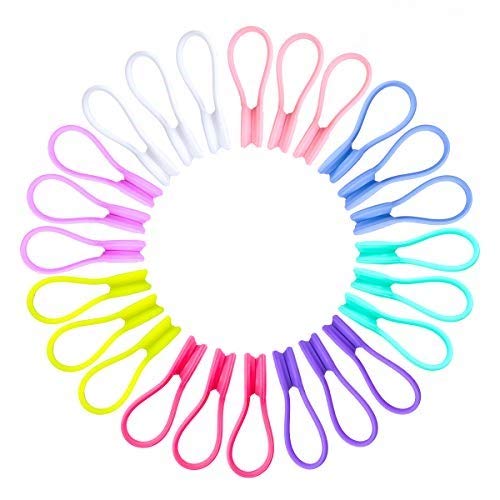 24 Pcs Magnetische Kabelclips Magnetische Clips für wiederverwendbares Klemmkabel Geeignet für Kopfhörer USB-Kabel Lesezeichen Schlüsselbund