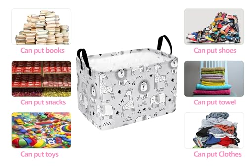 Image of MAIZMZ Kids Storage Basket Baby Foldable Toys Organizer Bins Decorative Gifts Bakset Waterproof Nursery Hamper Women Storage Cube Kids Laundry Basket for Home /Dorm /Kitchen /Pet /Office /Closet /Shelf /