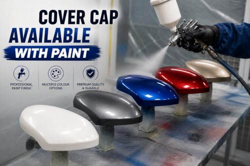Image of ZERO ZERO Right & Left Side ORVM Mirror Cover Cap for Maruti Suzuki Baleno Base Model | Grandeur Grey (WBF) | No Indicator Cut Type | Door Side Mirror Cover Pair | Premium ABS Replacement.