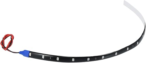 Miniatura 7 de X AUTOHAUX Tira de luces LED universales de 1 pie de 11.8 in, 12 V, flexible, impermeable, para coches, camiones, motocicletas, barcos, luz azul