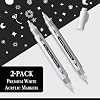 Pinturale Arts White Acrylic Paint Pen | Set 2 White Acrylic Marker Dual Tip (Fine 0,7mm and Medium 3mm) | For Black Paper, Ceramics, Rock Painting, Glass, Wood, Canvas, Metal #5