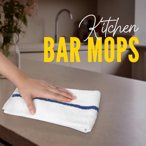 Avalon Towels Terry Bar Mop Towels (Value Pack of 60) Size 16