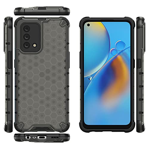 Image of Glasgow Back Case Cover Compatible with Oppo F19s (Stylish Design) -Black