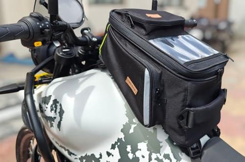 Image of GUARDIANGEARS Sidekick Universal Tank Bag with Straps Fits on All Motorcycles with a Metal or Fiber /Plastic Tank with rain Cover Included.