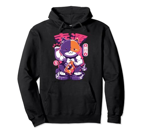 Fortnite Meowscles Lucky Cat Japanese Kanji Pullover Hoodie
