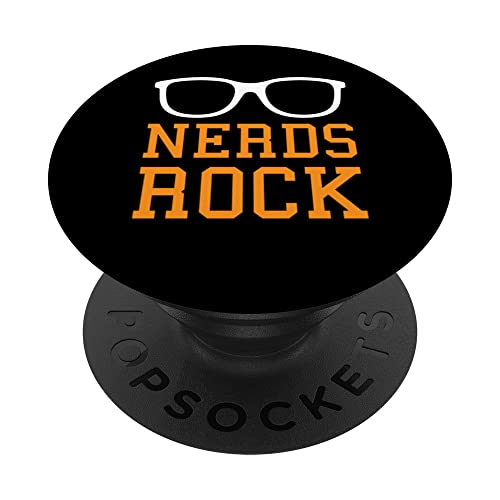 Nerd Saying IT Geek Nerds Rock PopSockets Swappable PopGrip, Black