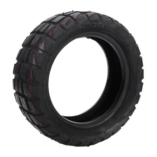 Yctze 10 Inch 90/55-6 Tubeless Tire for Electric Scooter Replacement with 4 Layers Textured Tread All Season Front or Rear Wheel Vacuum Tire (Off Road Tire)