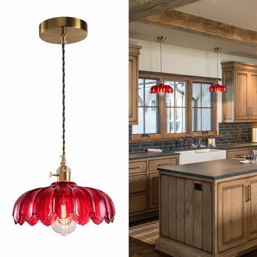 XZHGCEE Vintage Pendant Light Fixtures: Glass Pendant Lights Kitchen Island,