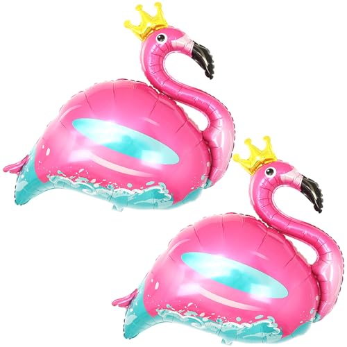 SAMOKA Flamingo Balloons 2 PCS 40 Inch Pink Flamingo Foil Balloons Flamingo Party Decorations Flamingo Birthday Decorations