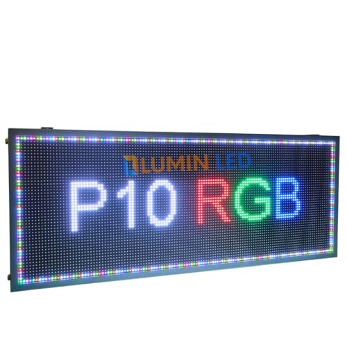 Image of Multicolor Scrolling Display / P10 Scrolling display LED scrolling display board with Wi-Fi - Mobile App /pc (4'2 inch FT X 1'6 inch FT)