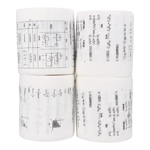 BELLIFFY Carta Igienica Stampa Formula Chimica e Fisica, 4 Pezzi