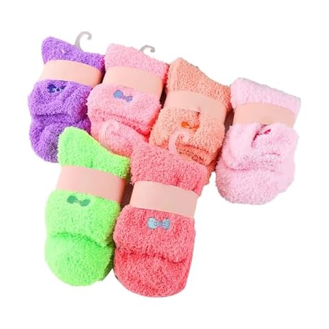 Colourful Soft Fluffy Winter Bed Socks Cover