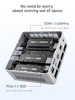 MINIS FORUM UM880 Plus Mini PC mit AMD Ryzen 7 8845HS(8C/16T, bis zu 5.1GHz),Mini Computer Radeon 780M Grafik 32GB DDR5 1TB PCIe4.0 SSD,OCuLink,5xUSB Port,Triple Display mit HDMI+DP+USB4,Wifi6e – Ansicht 7