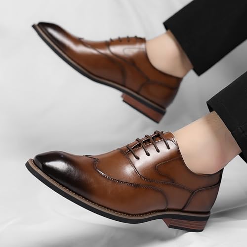 Men's Classic Dress Shoes Leather Lace Up Oxford Shoes for Formal Business4