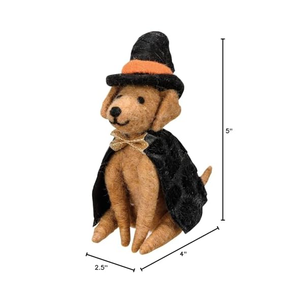 Primitives by kathy witch dog collectible figurine 4 x 5 x 250 mublack orange brown  urban country home decor