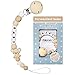 TYRY.HU Attache Sucette Nom Personnalisé Prenom Silicone Koala Clips factices Anneau de Dentition pour Garçons et Filles Bébé Sans BPA(Beige Koala)