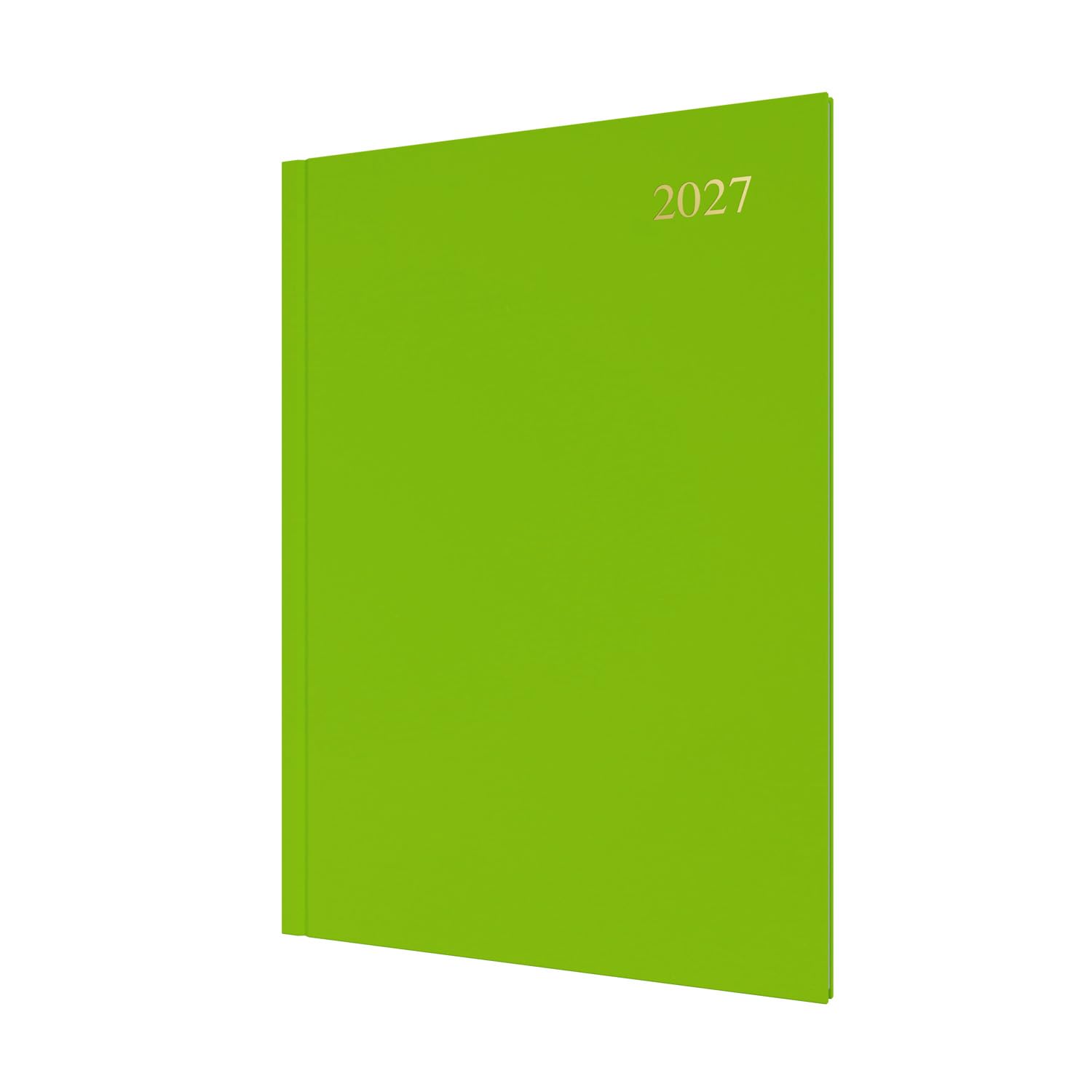 2027 Calendar Year Planner - 12 Month A4 Week-to-View Diary - Hard Cover in Lime - Collins Debden Essential Range (ESSA43.64-27)
