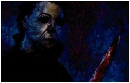 Halloween Michael Myers Painting Movie Art Canvas Poster Print