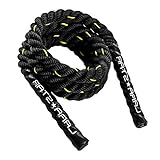ABOOFAN MMA Springseil, professionelles Test-Gewicht, Kugellager-Springseil, rutschfest, für Sport, Training, Springseil (schwarz, Durchmesser 25 mm)