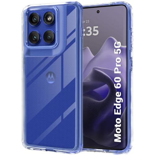 Image of TheGiftKart Ultra-Hybrid Crystal Clear Back Case Cover for Motorola Moto Edge 60 Pro 5G | Shockproof Design | Hard Back Cover Case for Motorola Moto Edge 60 Pro 5G (PC & TPU, Transparent)