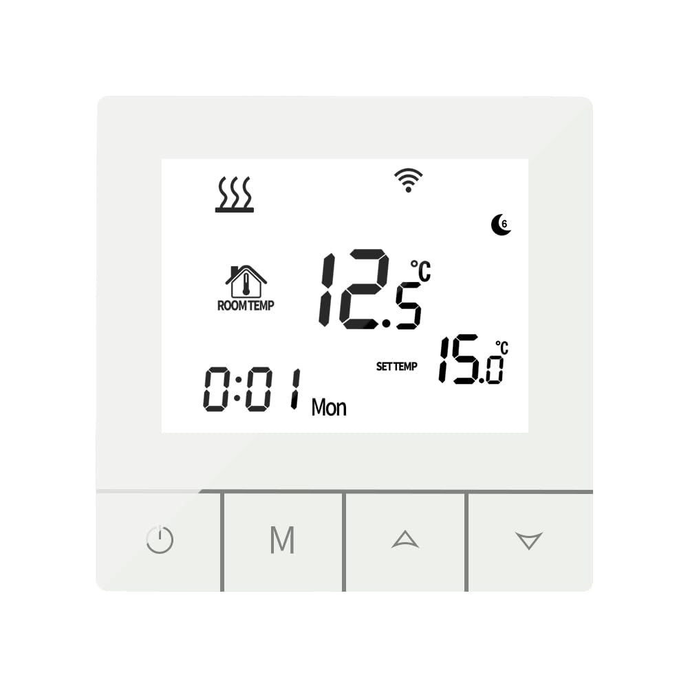 Thermostat intelligent WiFi blanc pour réguler le chauffage de la maison