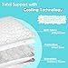 SUPA MODERN Cooling Bed Pillows for Sleeping 1 Pack Shredded Memory Foam Pillows Adjustable Cool Pillow for Side Back Stomach Sleepers Luxury Gel Pillows Toddler Pillow with Washable Removable Cover
