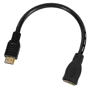 River Fox High Speed HDMI Male to Female Extension Cable HDMI Extender for fire tv Stick, Laptop/PC, LCD/LED TV, Xbox, PS3/PS4-30 cm