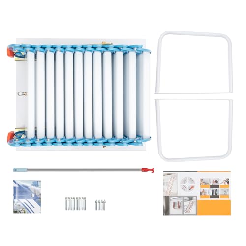 Purptarol CS-HJ0500-707 Pull Down Attic Stair,12 Steps Alloy Attic Access Ladder,Wall-Mounted Folding Stairs thumb #8