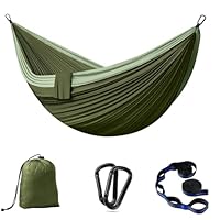 Hängematte Outdoor Camping Hängematten 2 Personen 300 x 200 cm Ultraleicht Tragbar Reise Hängematte bis 300 kg Tragfähigkeit Fallschirm Nylon Garten Strand Doppelhängematte Atmungsaktiv Hammock