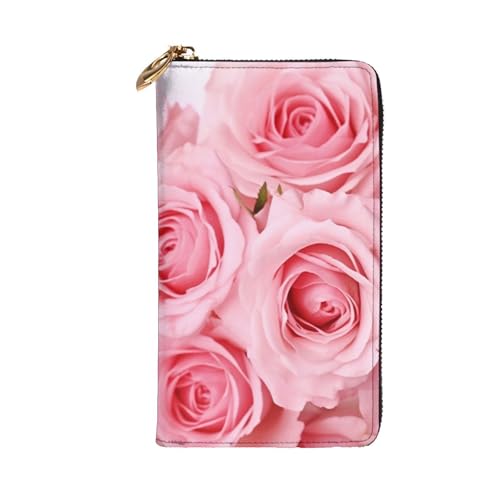 Fresh Roses Wallet For Women Men Clutch Rfid Blocking Leather Wallets Large Capacity Purse Credit Card Holder Money Case With Zipper Phone Holder Long Travel Purse2