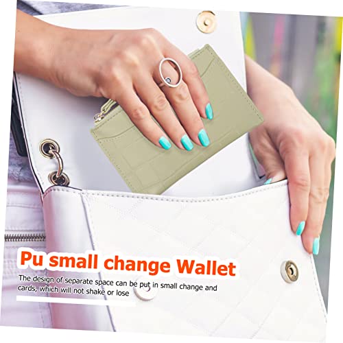 1pc Pu Change Wallet Zipper Coin Purse Easy to Clean Decorative for Handbag No Odor Recyclable2