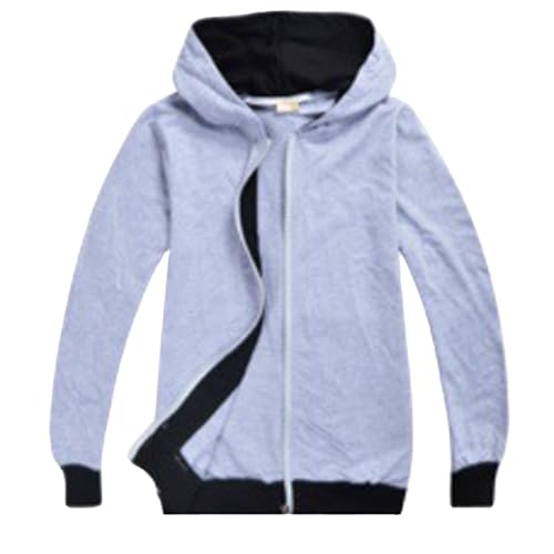 Children's Zipper Hoodie Sweatshirt Boys Girls Long Sleeve Cotton Jacket Solid Color Spring Autumn Thin