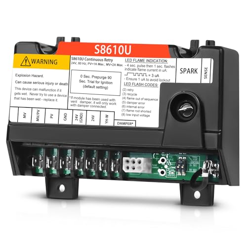 S8610M3009 S8610U Furnace Control Board Module Replacement for Honeywell Compatible with S8610U3009 S8610U1003 Intermittent Pilot Module for Furnace/Boiler