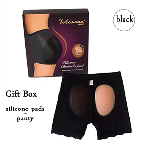 RosinKing Roupa íntima feminina de silicone hip bumbum levantador boyshort oval acolchoada boxers, P
