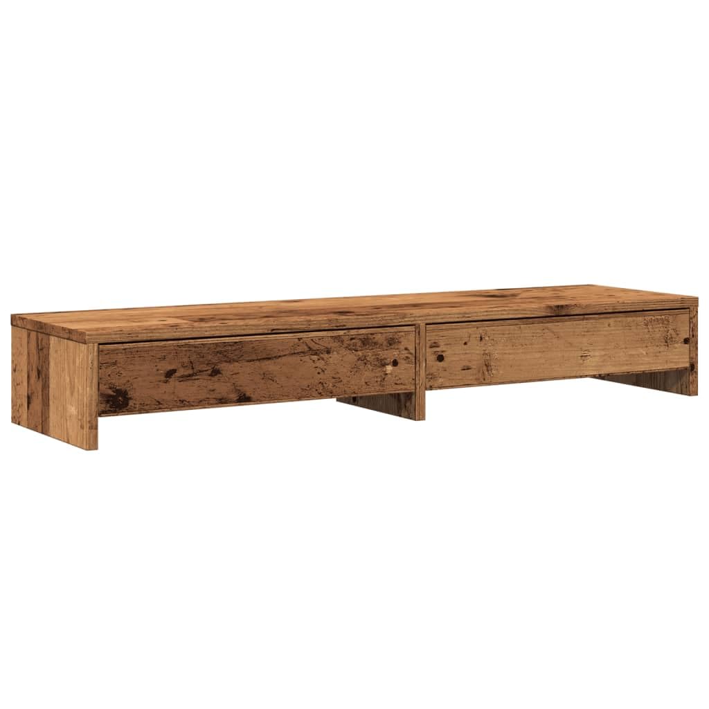 Gecheer Supporto Monitor con Cassetti Legno 100x27x15 cm in Truciolato