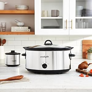 Crockpot Crock-Pot Large 8 Quart Slow Cooker Bundle with Small Mini 16 Ounce Portable Food Warmer, Stainless Steel Kitchen Appliances Crockpot Crock Pot Large 8 Quart Slow Cooker Bundle with Small Mini 16 Ounce Portable Food Warmer Stainless Steel Kitchen Appliances