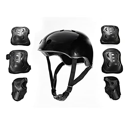 KIT CAPACETE ESPORTIVO COM ACESSÓRIOS DE PROTEÇÃO