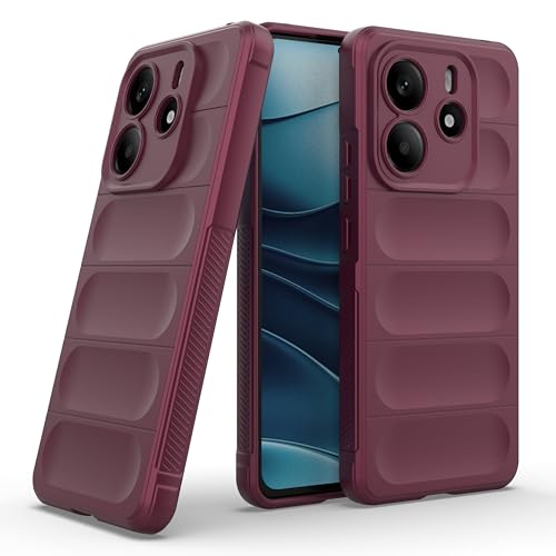 Image of Zapcase Back Case Cover for Mi Redmi Note 14 5G | Compatible for Mi Redmi Note 14 5G Back Cover | Liquid Silicon Magic Case with Camera Protection | Plum