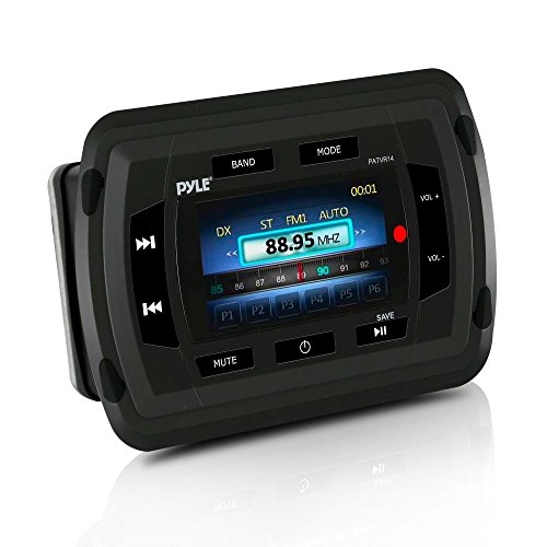 Pyle PATVR14 - Unità principale stereo / ricevitore audio/video Bluetooth per imbarcazioni; resistente allacqua, con schermo LCD e lettore USB