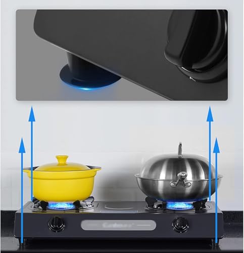 Estufa a gas de 2 puestos empotrable color plata miniatura 4