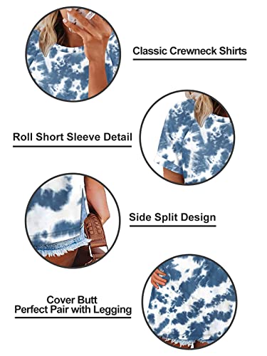 Women T Shirt Ladies Summer Short Sleeve Cozy Tops Trendy Tie Dye 09 S #TOP3