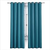 Bedsure 100% Blackout Curtains Linen Textured - Blackout Curtains 96 inches Long...
