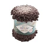 Alize Puffy Fine Ombre Batik Yarn, 1skn 500gr 79.8 yds 100% Micropolyester Big Skein Baby Blankie Ve