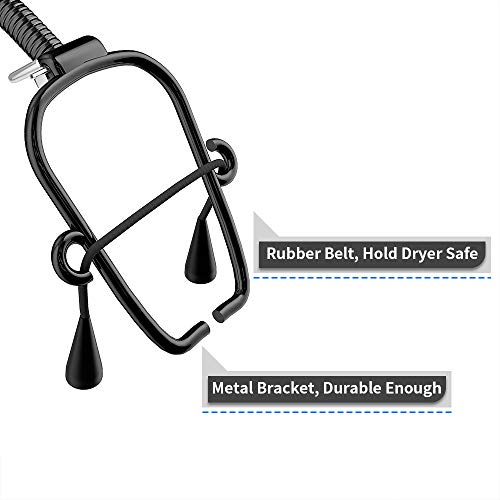LuckIn Hands-free Dryer Holder Arm, Table Clamp On Stand for Hair Styling, Dog Grooming with No-Sit Haunch Holder - Thumbnail 5
