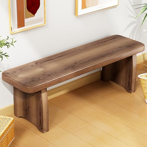 YGER JZGB Banco Madera Exterior, Banco Balcon de Madera Maciza Gruesa, Fácil Instalación, Capacidad de Carga de 300 Kg, para Exterior, Jardín, Patio y Porche(120x20x35cm/47x8x14in)