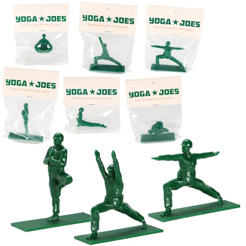 Yoga Joes Toy Soldiers, Set of 6 Individually Wrapped Army Men Yoga Pose Figurines - Zen GI Joe...