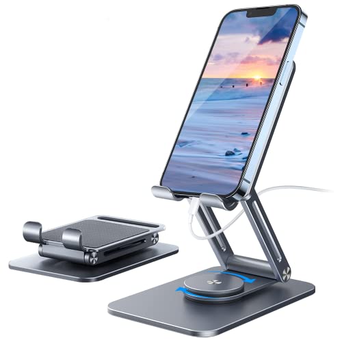 BUNUD Handy Ständer, Verstellbare Handy Halterung, Multi-Winkel und Faltbar Halter Handyhalterung für Tisch, Handyhalter für Smartphone iPhone 14 Plus Pro Max 13 12 11 Mini Samsung Galaxy Huawei Cover