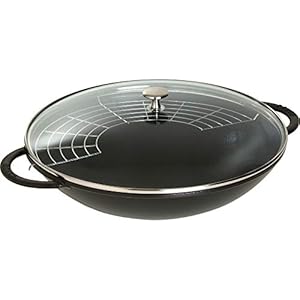 Staub Cast Iron Wok, 6-quart, Black Matte